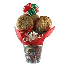 Snowman Scene Cookie Bouquet (1 1/2 Dozen)